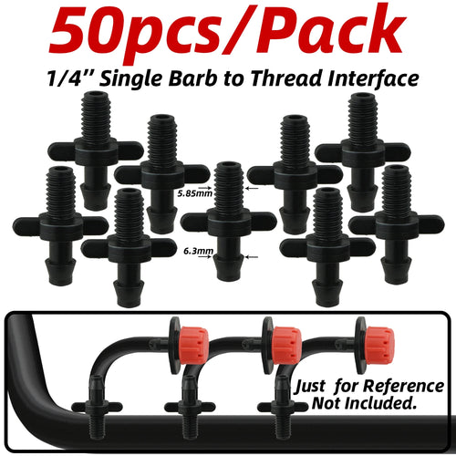 1-50pcs Barbed Connectors Irrigation Fittings Drip Irrigation Barbed