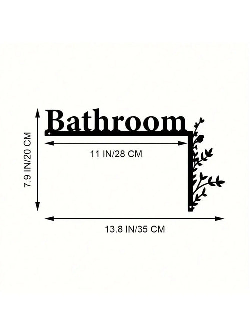 1pc Modern Metal Toilet Door Sign - Stylish Thinking Room Wall