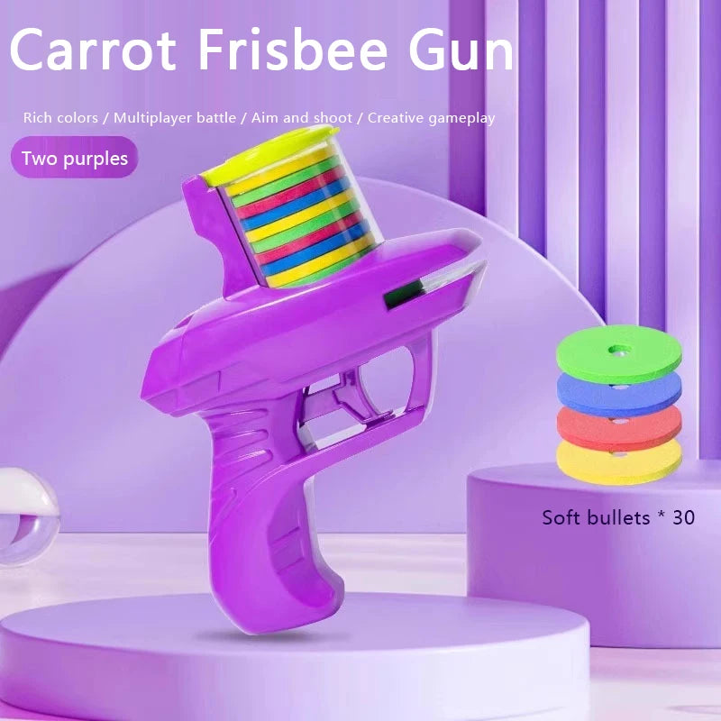 1PC Kids Outdoor Disc Gun Toy Flying Frisbee Shooting Launcher