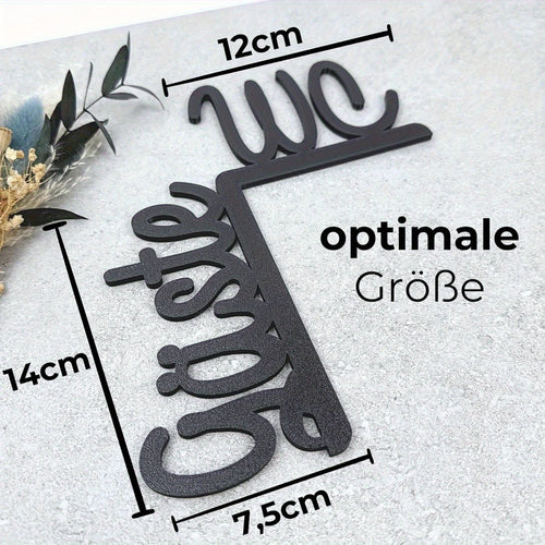 1pc Modern Metal Toilet Door Sign - Stylish Thinking Room Wall