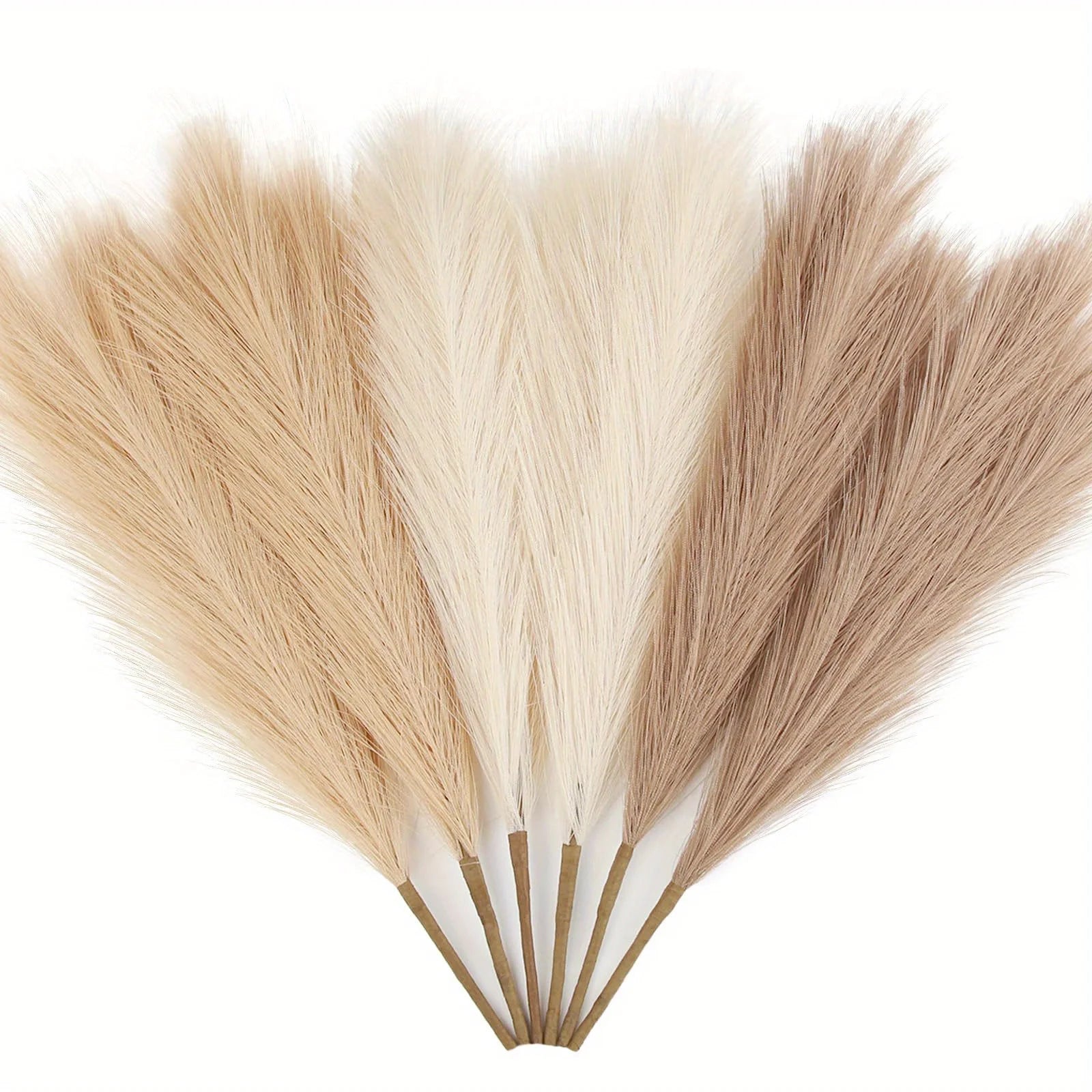 6PCS Artificial Pampas Grass Decor Flowers Fake Plant Reed for DIY
