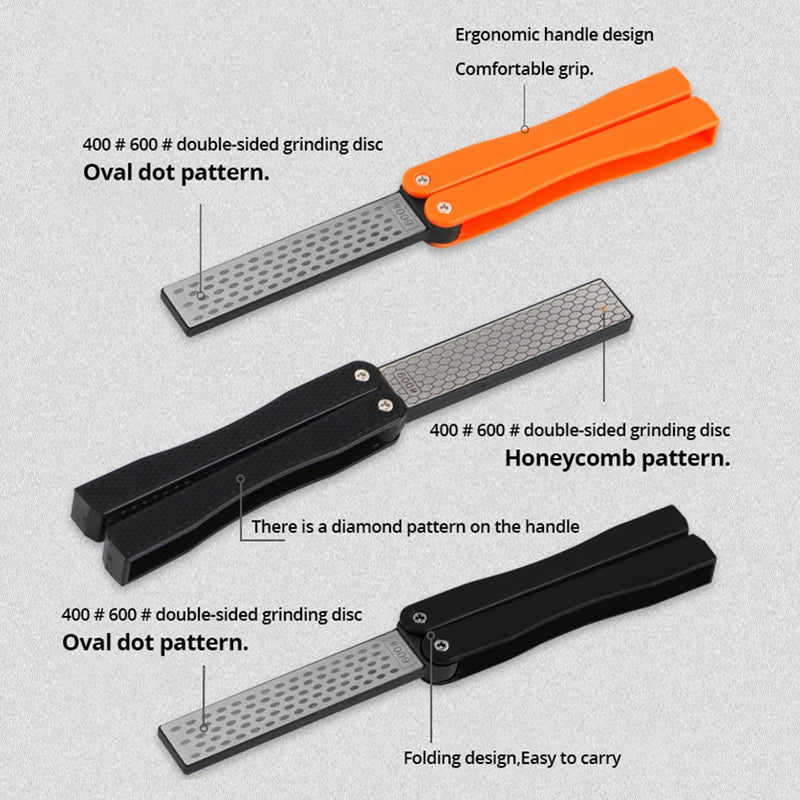 1pc Portable Double Side Grindstone Professional Kitchen Sharpener for