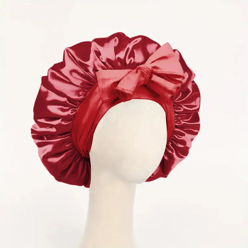 Satin Silk Hair Bonnet | Adjustable Tie Band | Sleep Bonnet for Women