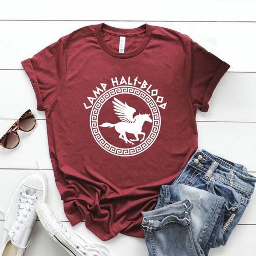 Camp Half Blood T Shirts Fall Training Camp Game Tshirt Halloween