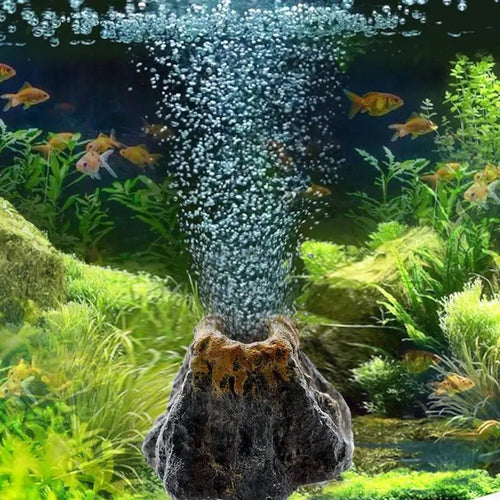 Fish Tank Landscaping Simulation Volcano Aquarium Accessories Rockery