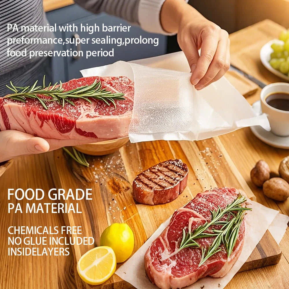 1 Rolls Vacuum Bags For Food, 500cm Per Roll,Reusable, BPA-free,Food