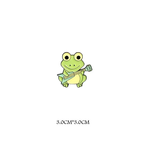 Cute Funny Vertical Middle Finger Frog Alloy Brooch Creative Cartoon