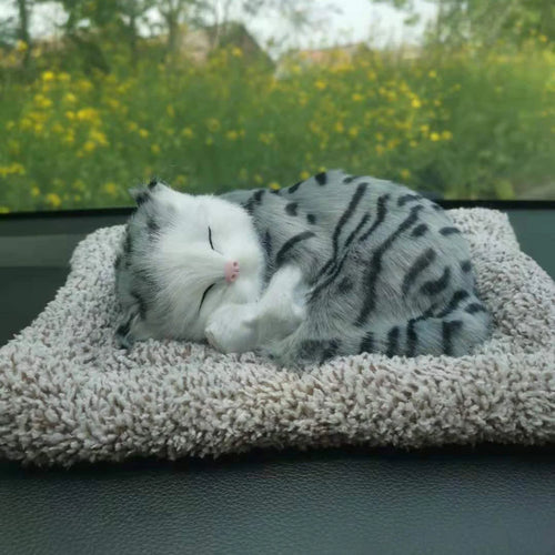 Car Dashboard Ornaments Decor Cute Simulation Plush Cats Dogs Toy