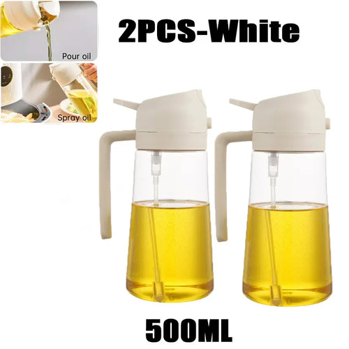 2in1 500ml Plastic Spray Oil Sprayer Bottle Spray Oil Dispenser Oil