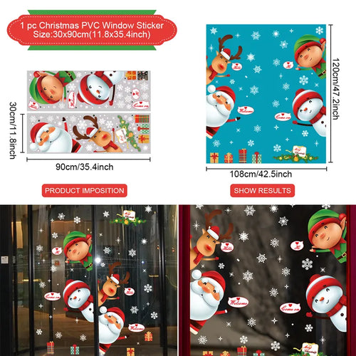 Christmas Window Stickers Christmas Wall Sticker Kids Room Wall Decals