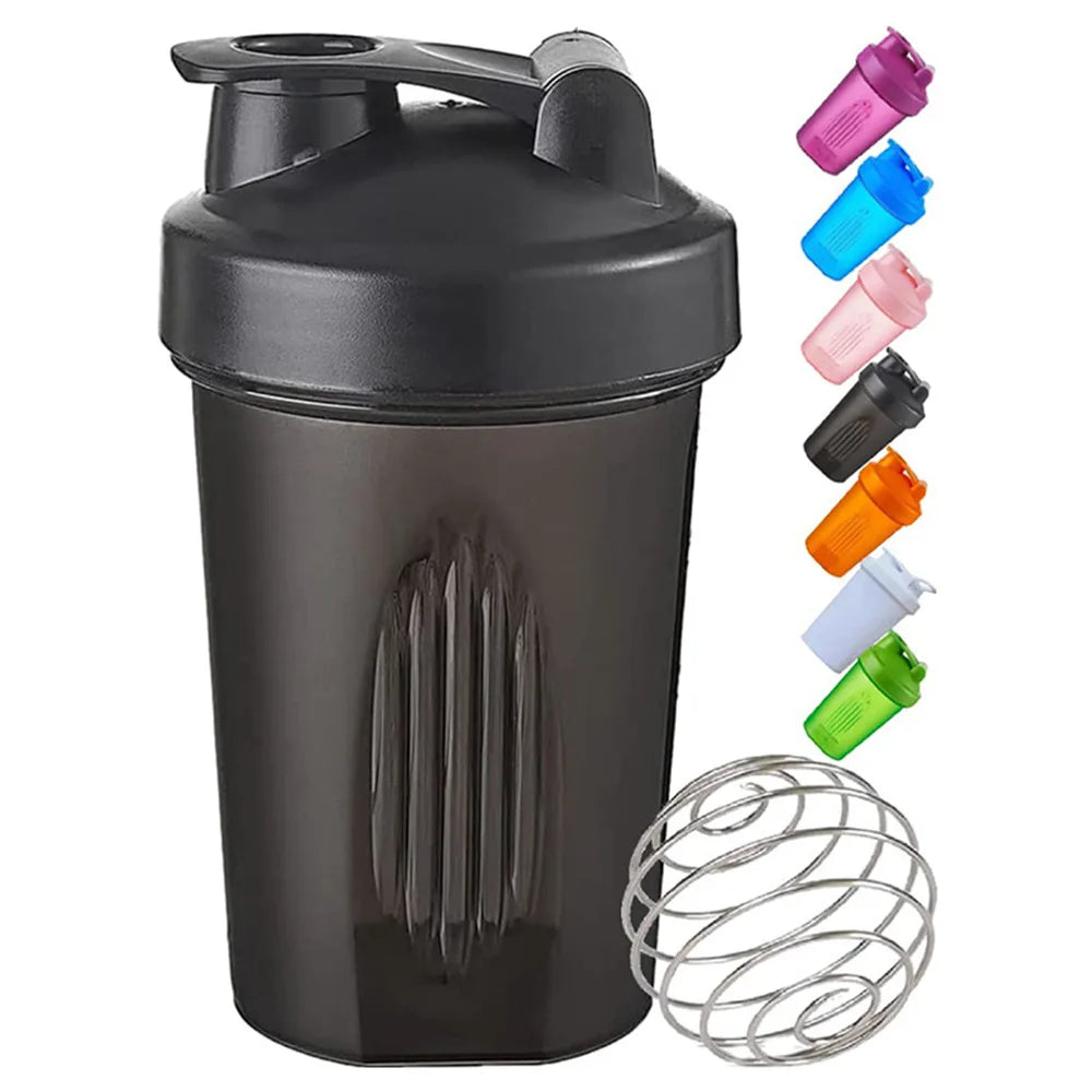 400ML Blender Shaker Bottle with Scale Protein Shakes Leakproof for