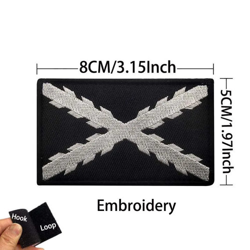 Infrared Reflective Patch Spanish Flag,Burgundy Cross Emblem Applique