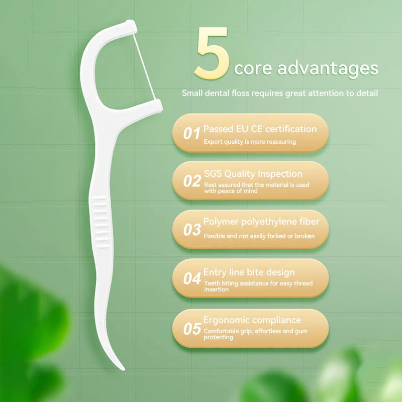 1/2/3/5/10 Box Portable Disposable Dental Floss Plastic Toothpick