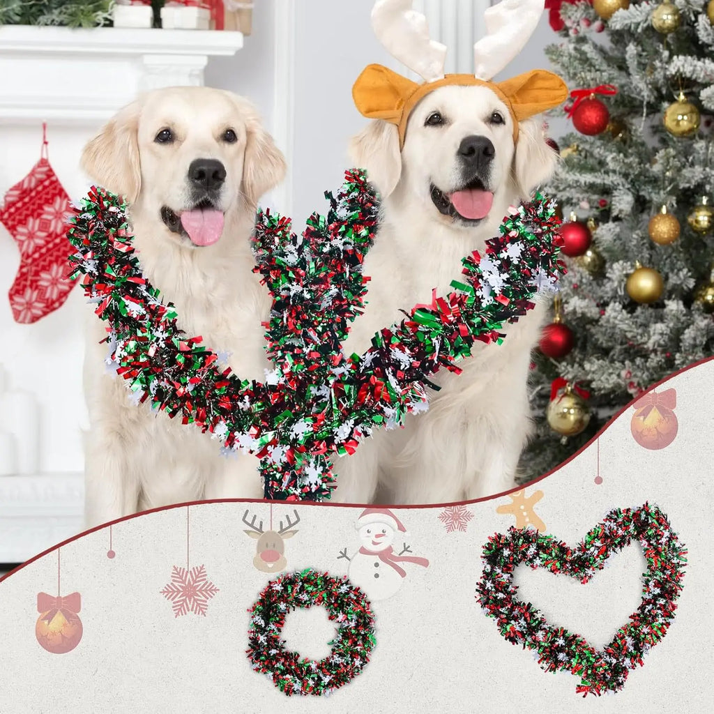 2M Christmas Snowflake Tinsel Garland Xmas Tree Decoration Christmas