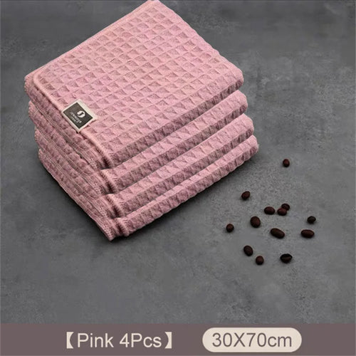 1/4pc Coffee Bar Barista Cleaning Towel Super Absorbent Microfiber