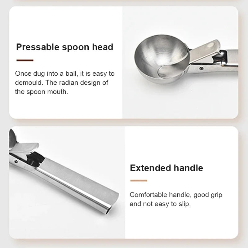 Stainless Steel Dual-purpose Ice Cream Scoop Ice Cream Scooper