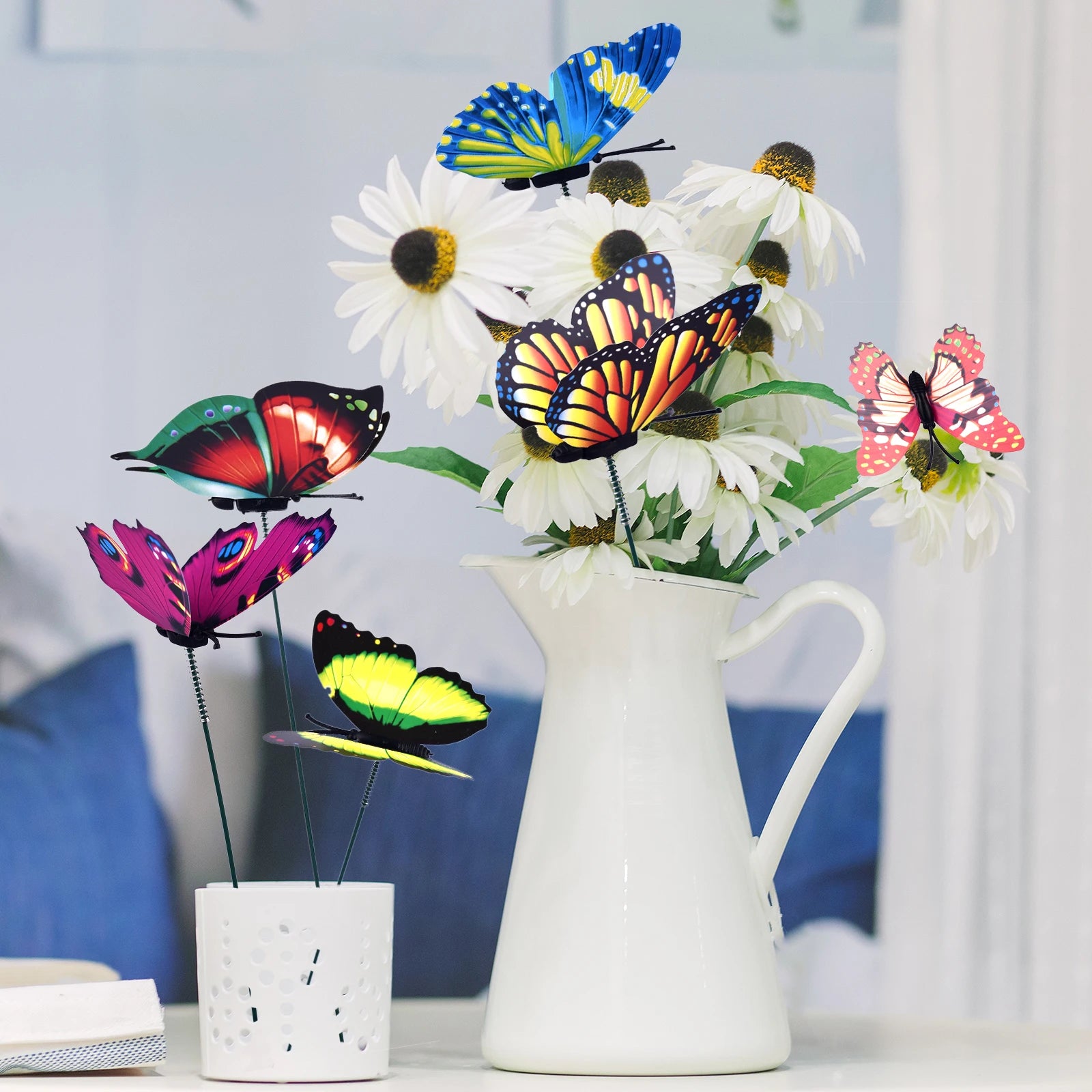 24Pcs/set Butterflies Garden Yard Planter Colorful Whimsical Butterfly