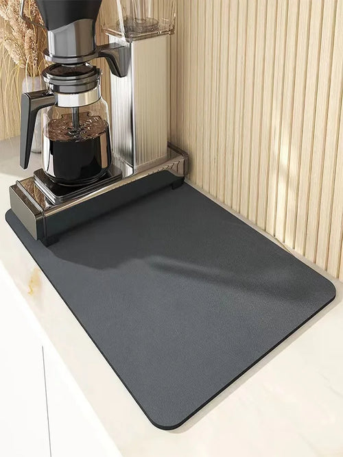 VIKAMA Solid Color Diatomaceous Earth Drying Mat Non-slip Absorbent