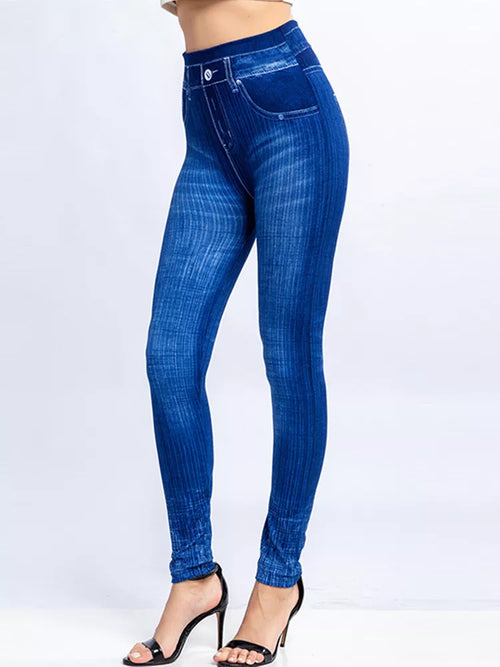 CUHAKCI Sexy Gym Leggins High Waist Elastic Butterfly Pritned Pencil