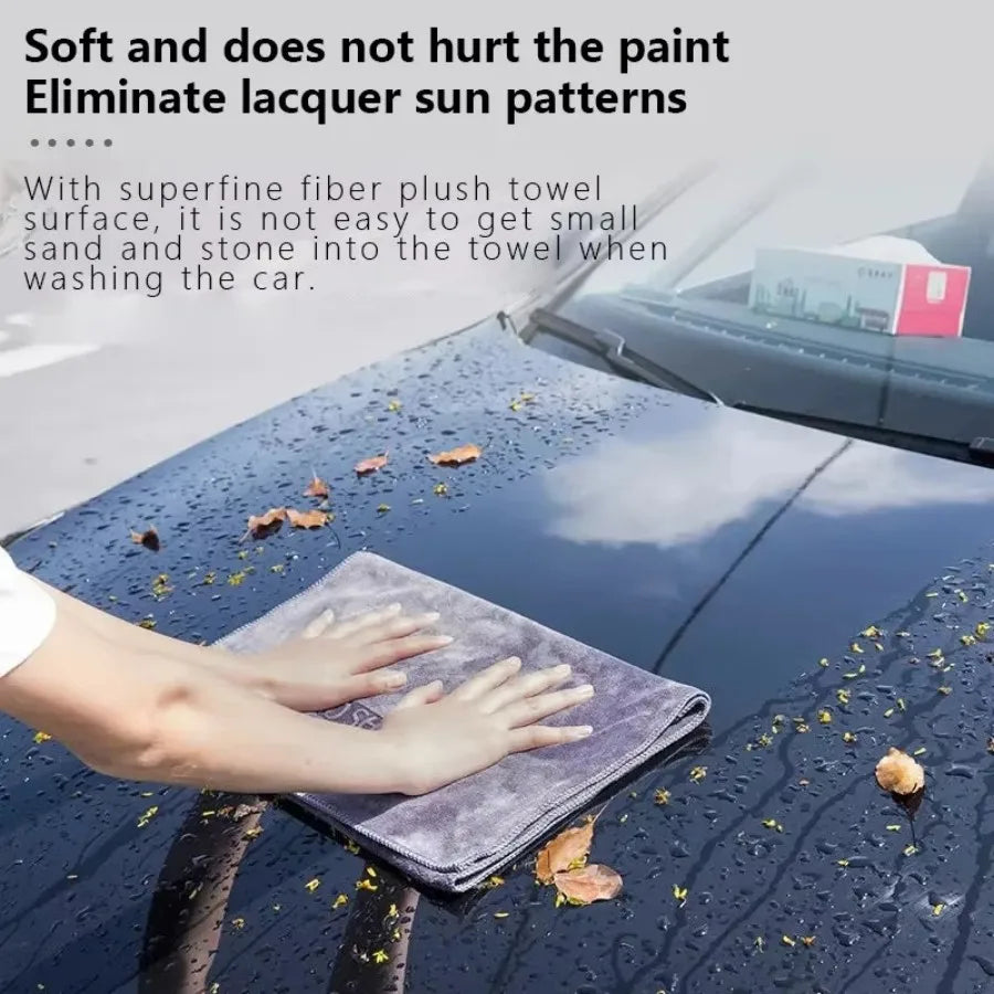 Car Towel Microfiber Auto Wash Towel Car Cleaning Drying Cloth Hemming