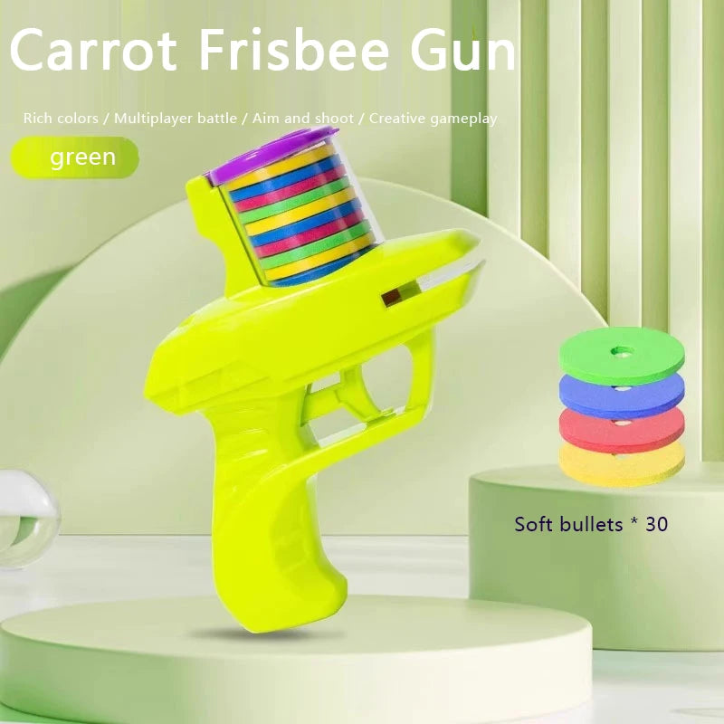 1PC Kids Outdoor Disc Gun Toy Flying Frisbee Shooting Launcher