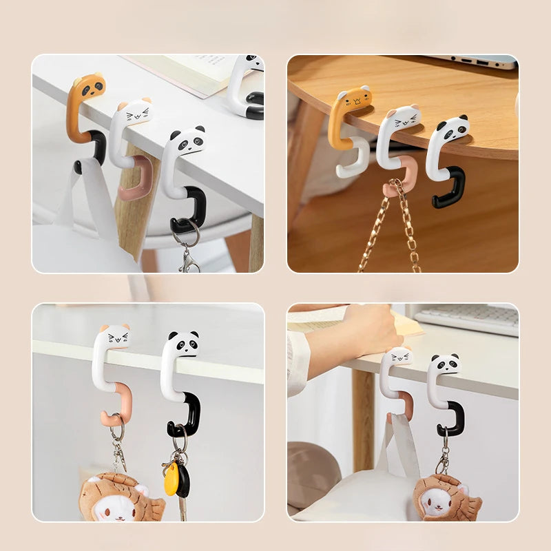 1/2/4pcs Office Specific Side Hanging Bag, Desk Side Backpack Hook,