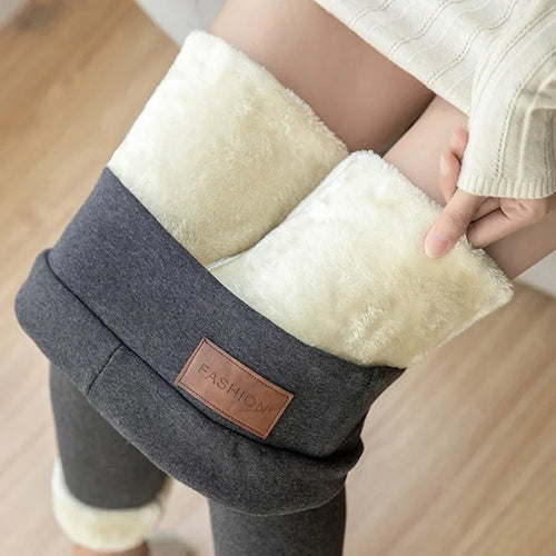 Thermal Leggings Women Winter Warm High Waist Simplicity Warm Pants