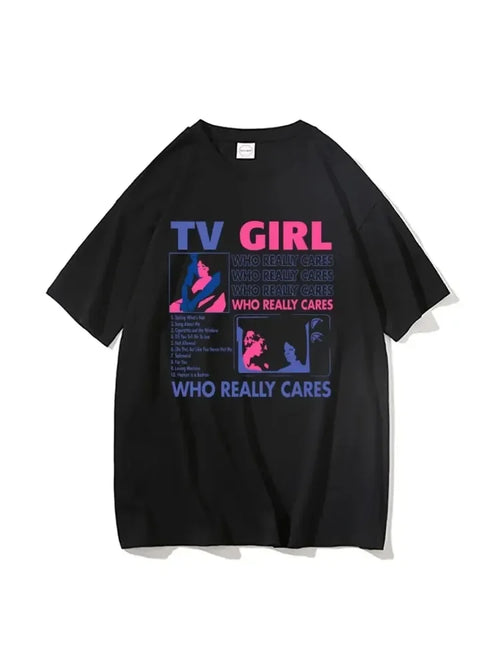 Trend Tv Girl Lovers Rock Song Print T-shirt Men Women Hip Hop