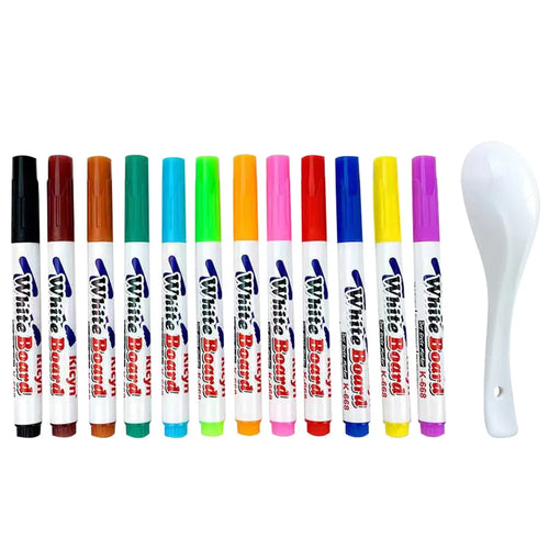 Water Floating Pen Magical Ink Pens With Spoon Floating Color Water