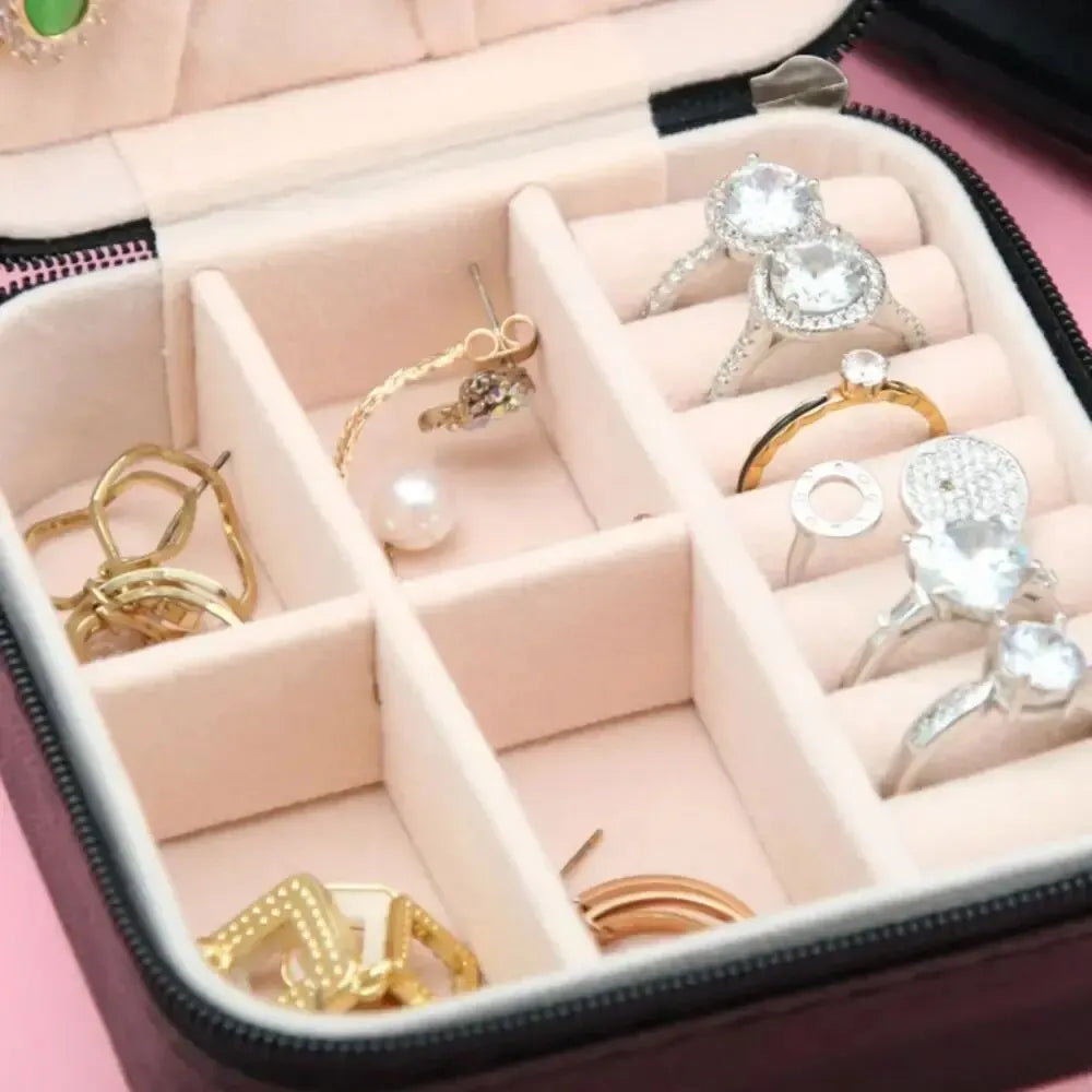 Mini Jewelry Storage Box Portable Home Travel Earrings Necklace