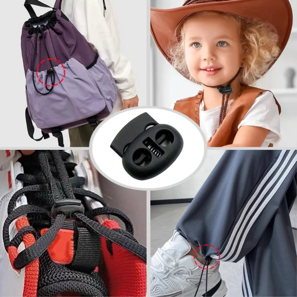 Plastic Cord Lock Stopper Toggle Clip for Drawstring Elastic Lanyard