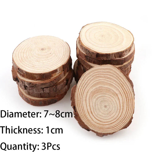 3-16CM/1-10pcsThick Natural Pine Round Unfinished Wood Slices Circles