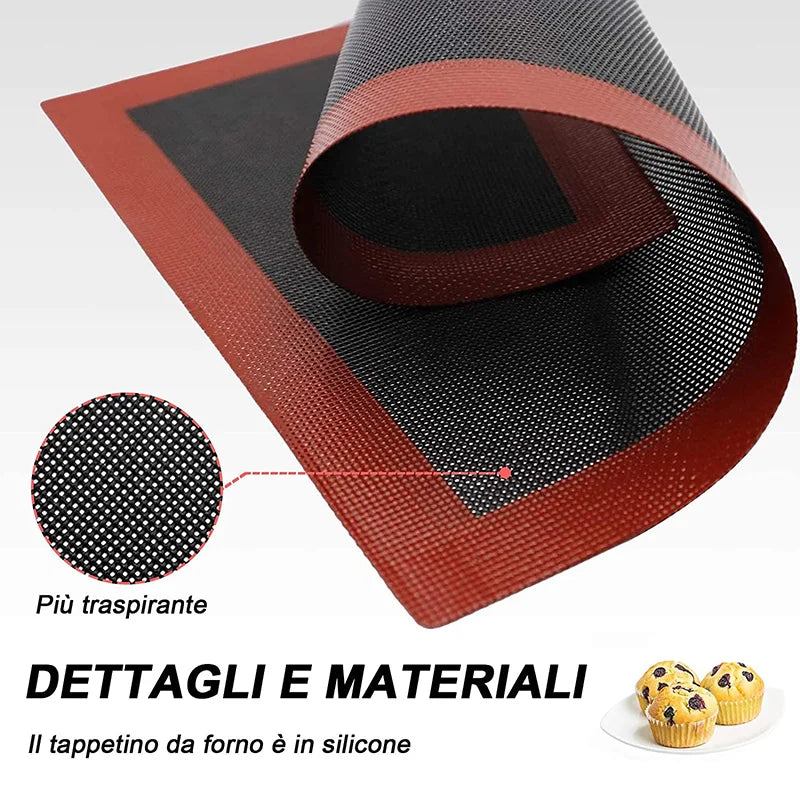 Reusable Silicone Baking Mats Non-Stick BBQ Grill Mat Pad Baking Sheet