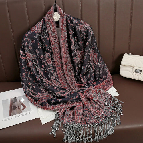 Bohemia Pashmina Hijab Scarf Long Muslim Cashmere Shawl Female Foulard