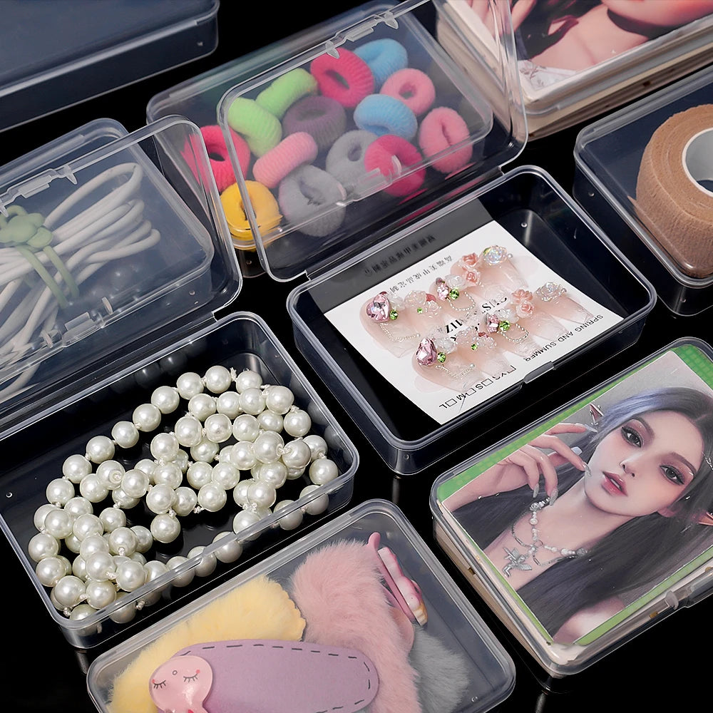 10/3Pcs Transparent Plastic Boxes Playing Cards Container Storage Case