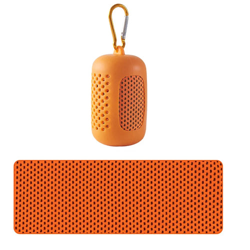 Portable Circular Silicone Wrapped Cold Towel Cooling Towel Quick