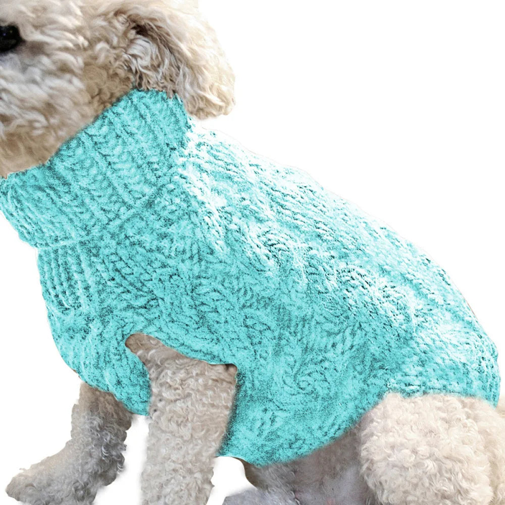 New Pet Small Pet Dog Clothes Sweater Fashion Autumn Winter Solid