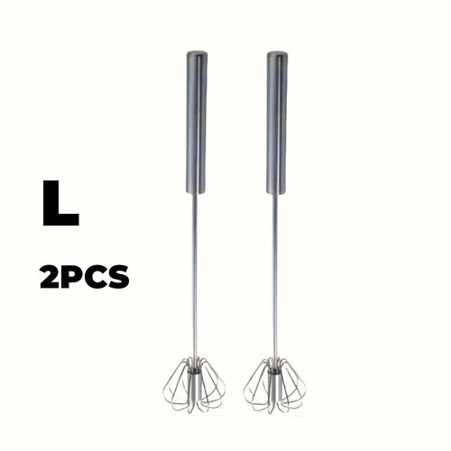 Stainless Steel Egg Beater Durable Semi-Automatic Mixer for Effortless