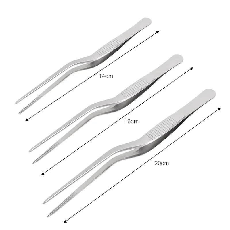 3/1Pcs Kitchen Tweezer Utensil BBQ Tweezer Food Clip Kitchen Bar Chief