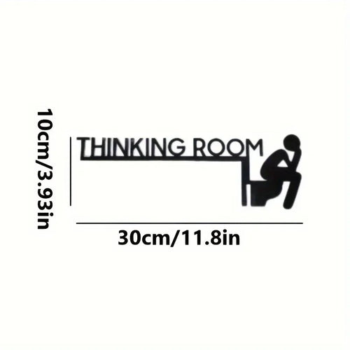 1pc Modern Metal Toilet Door Sign - Stylish Thinking Room Wall