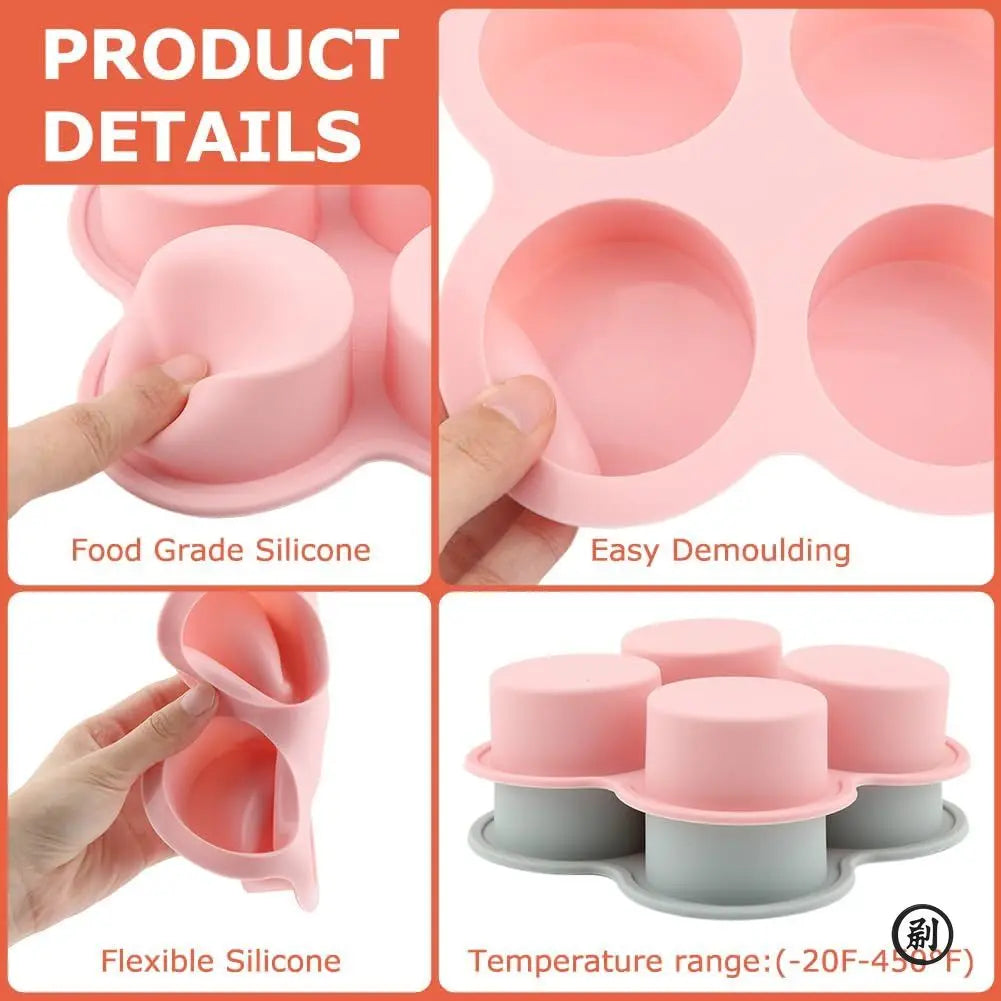 1PC Reusable Silicone Air Fryer Egg Mold Non-Stick Cupcake Molds for