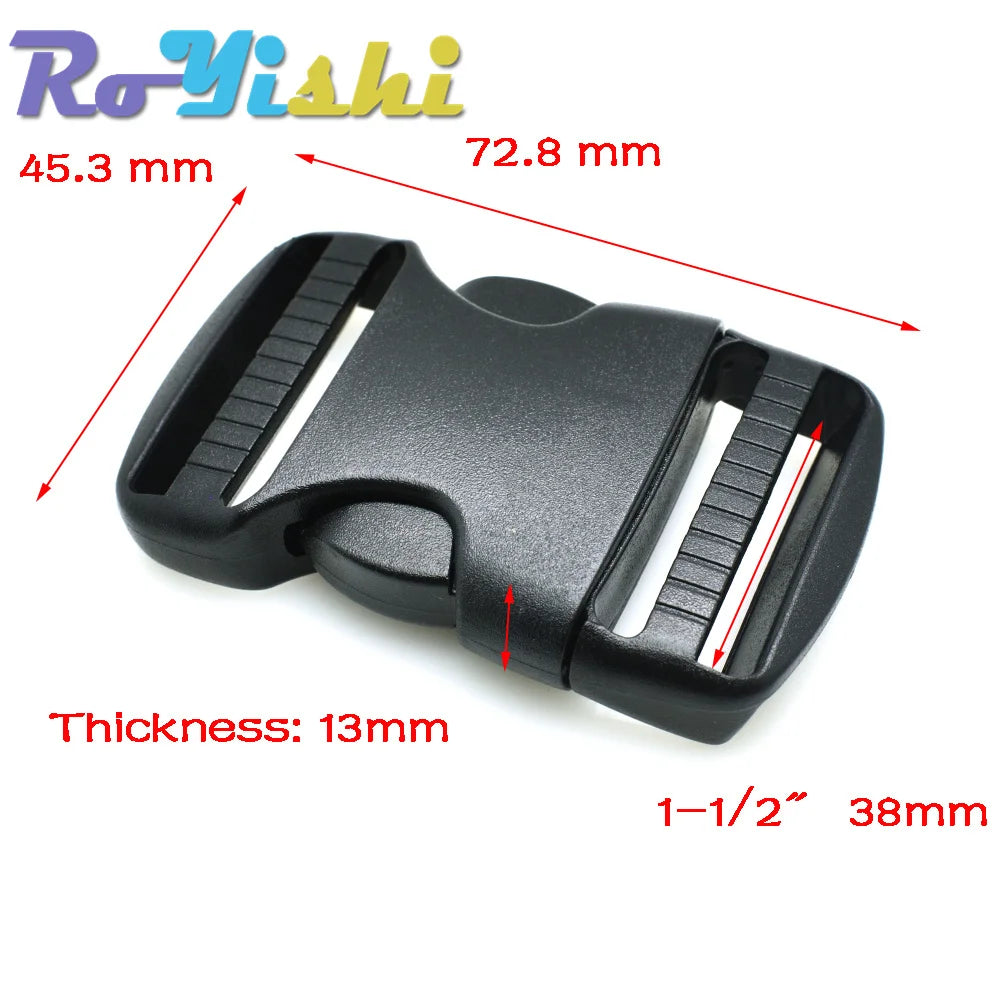 2 Pcs/Pack 20~50mm Plastic Hardware Dual Adjustable Side Release