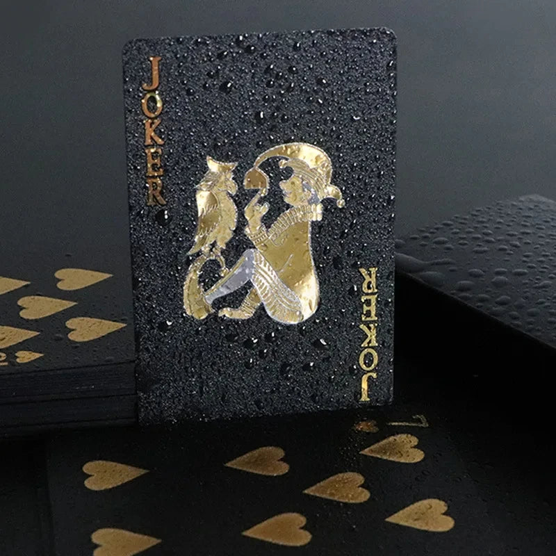 Color Black Gold Playing Card Game Card Group Waterproof Poker Suit