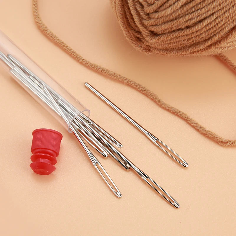 9 PCS Large Eye Blunt Sewing Needles Cross Stitch Knitting Needle