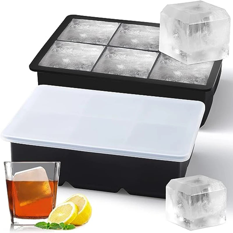 4/6/8/15 Grid Big Ice Tray Mold Giant Jumbo Large Food Grade Silicone