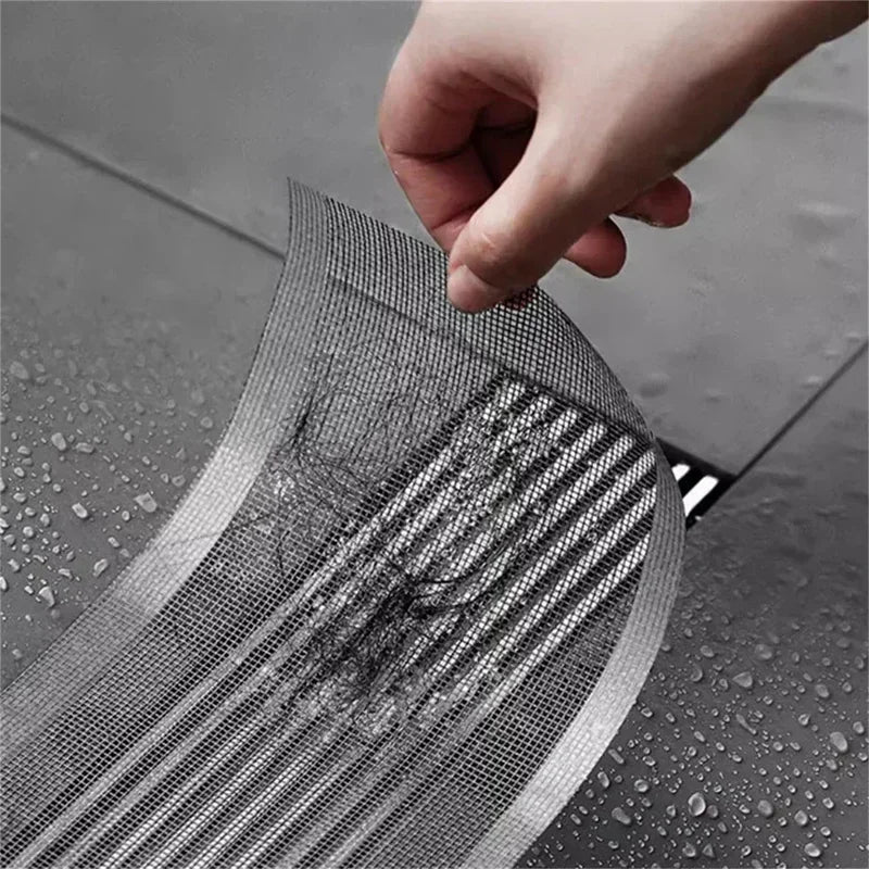 Cuttable Shower Drain Hair Catcher Self-Adhesive Floor Drain Stickers