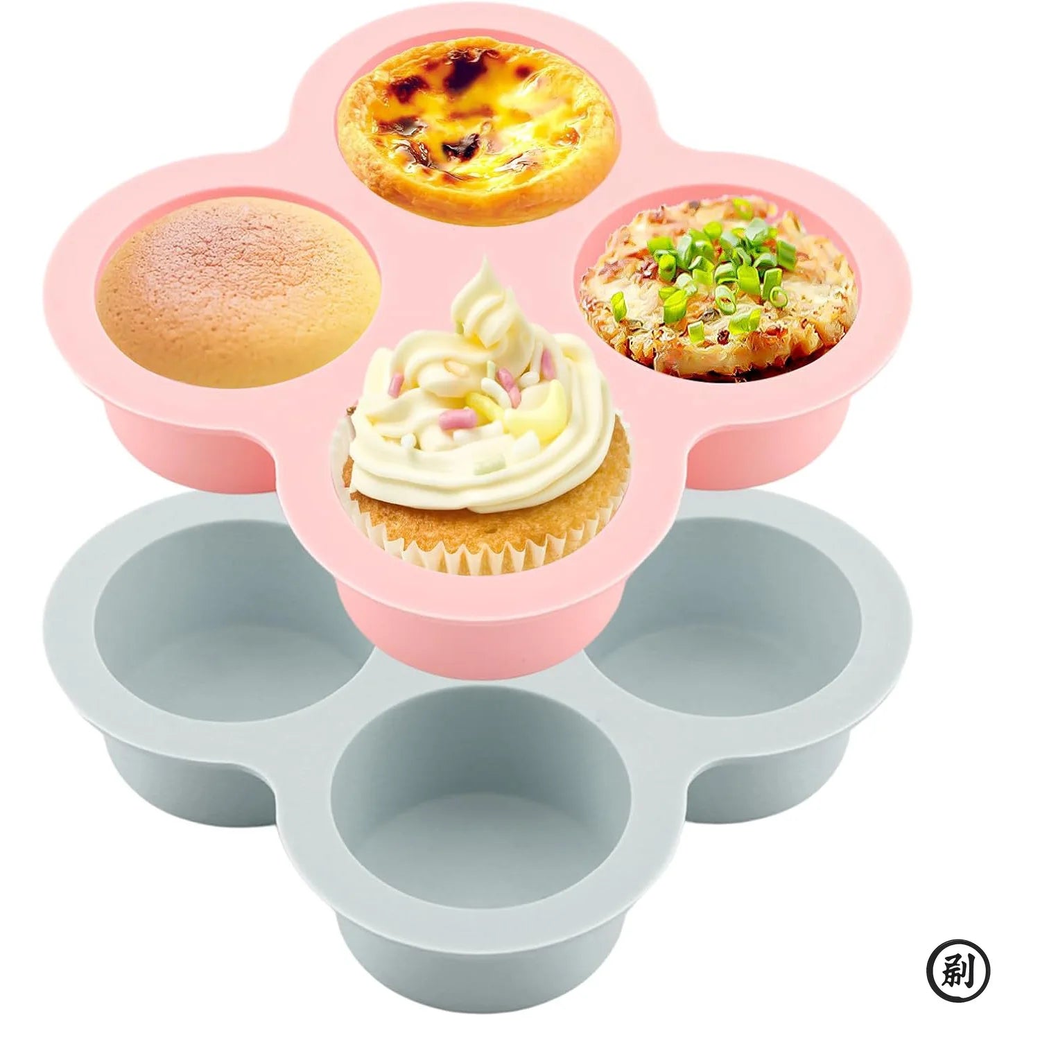 1PC Reusable Silicone Air Fryer Egg Mold Non-Stick Cupcake Molds for