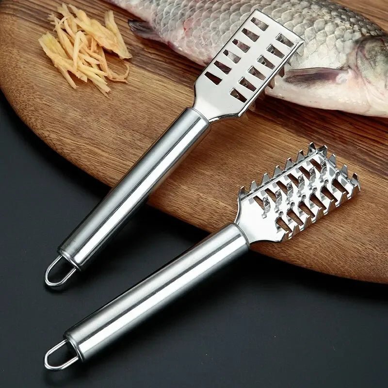 1PC Stainless Steel Fish Scale Knife Scale Scraper Sawtooth Scraping