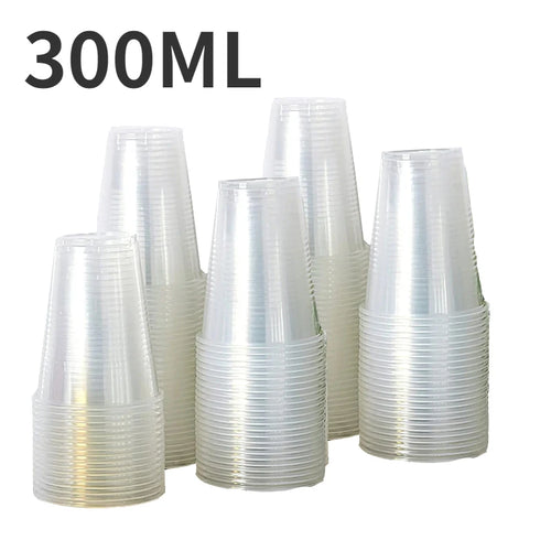 50/100PCS Disposable Clear Plastic Cup Outdoor Picnic Plastic Cup