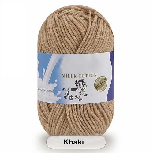 5-Strand Milk Yarn Handmade Medium Thick DIY Woven Doll Sweater Flower